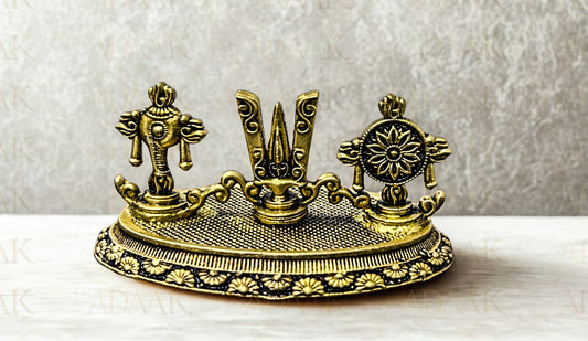 Brass Shankh Chakra Namah