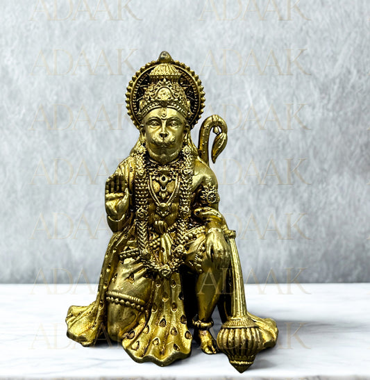 Adaak's Blessing Hanuman Brass Idol – Protection & Divine Grace