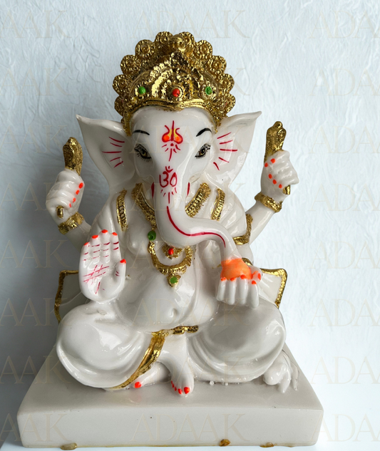 Adaak's Divine Lord Ganesha Idol – Vighnaharta Decorative Murti for Home & Office