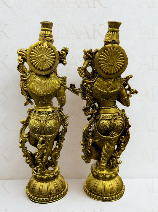 Decorative Radha Krishna Standing Figurine with Flute