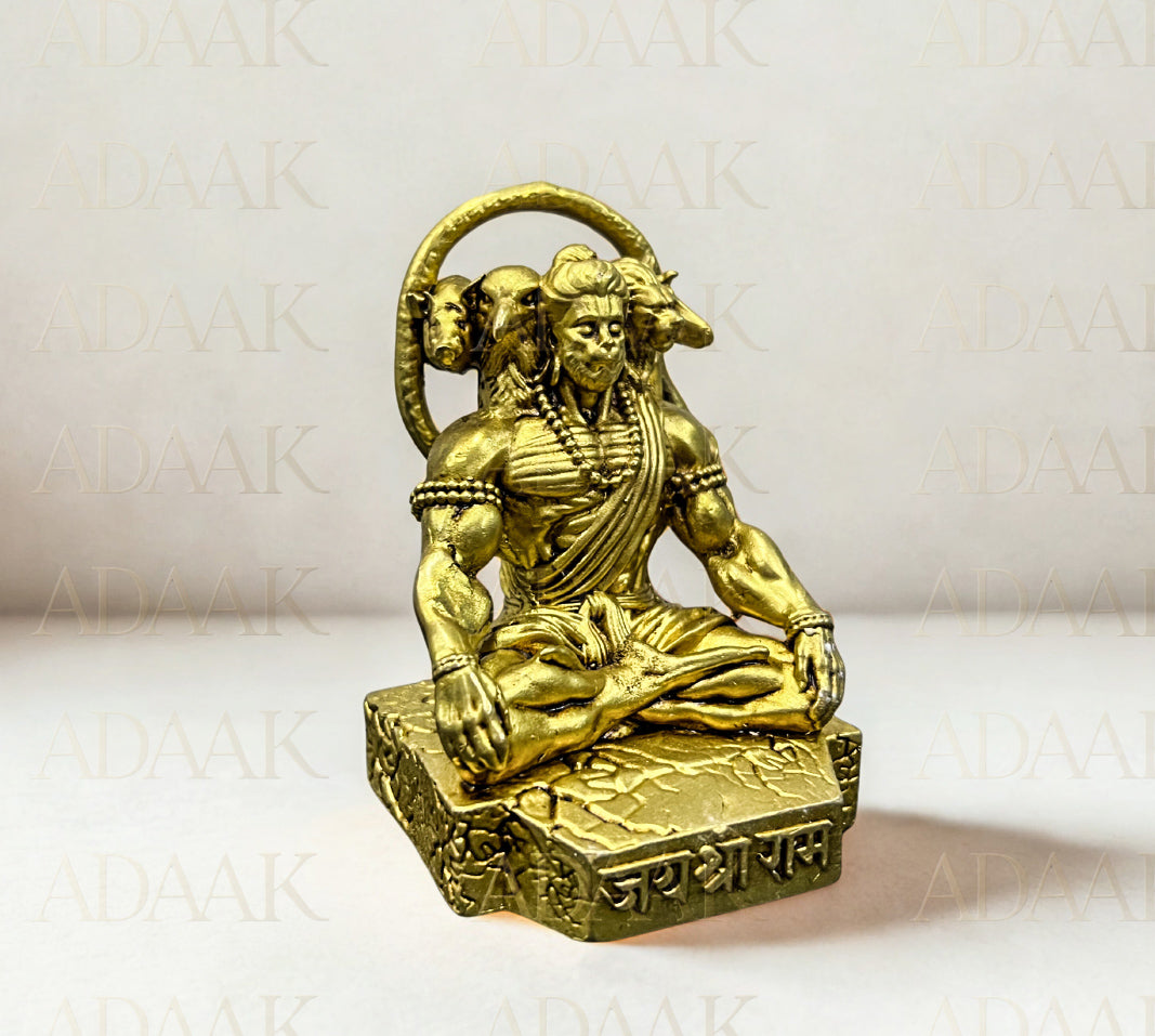 Adaak's Panchmukhi Hanuman Brass Idol – Guardian of Strength & Devotion