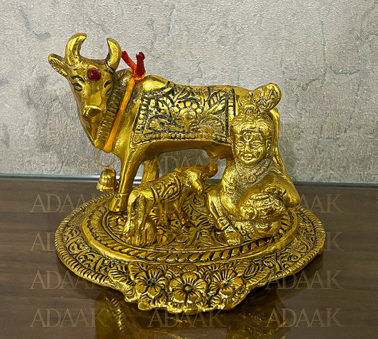 Kamadhenu With Calf Idol Statue