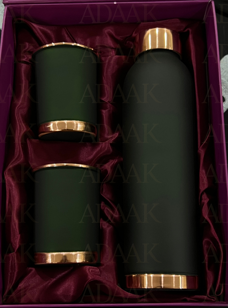 Emerald Luxe Copper bottle set