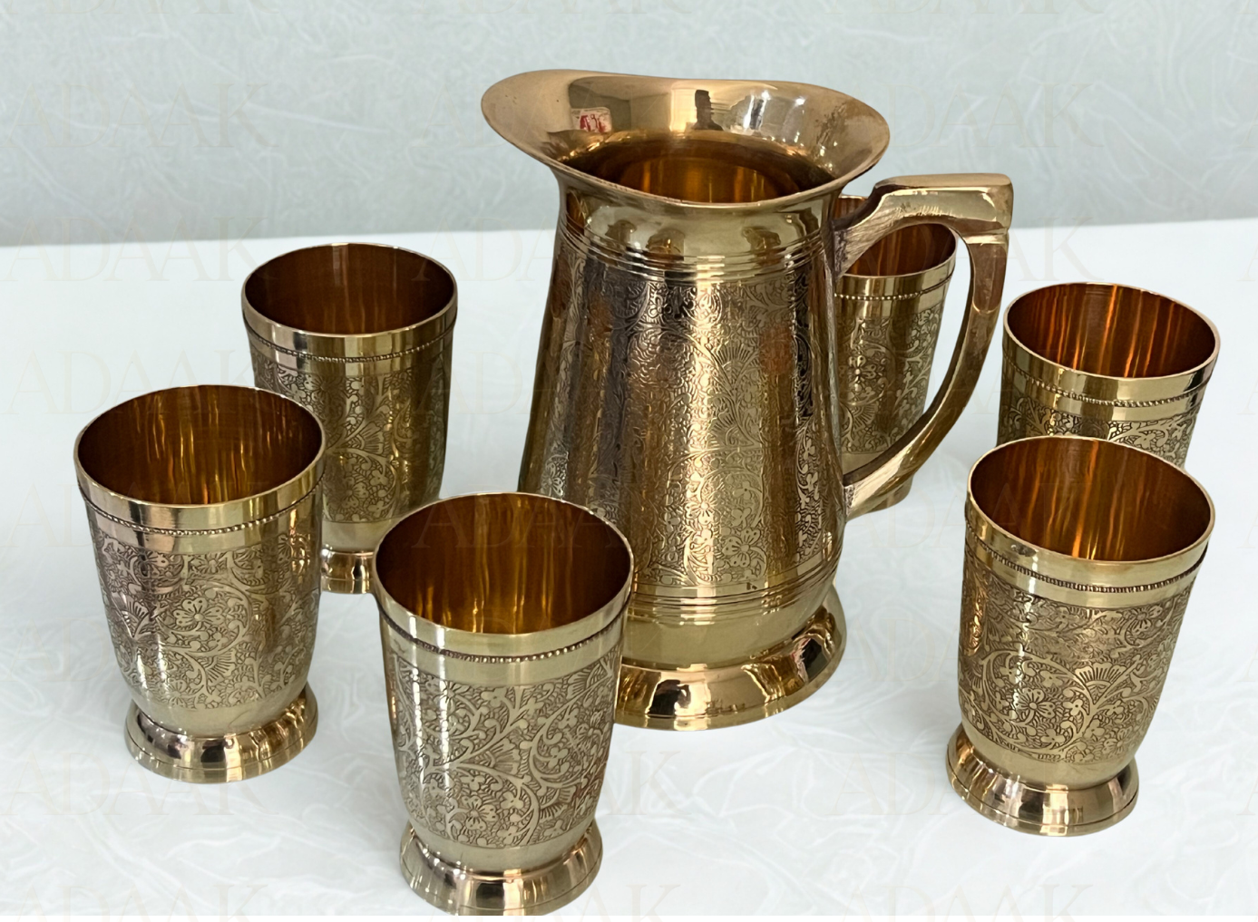 Sota Jug Set – Japani Etched Glassware (1 Jug + 6 Glasses)