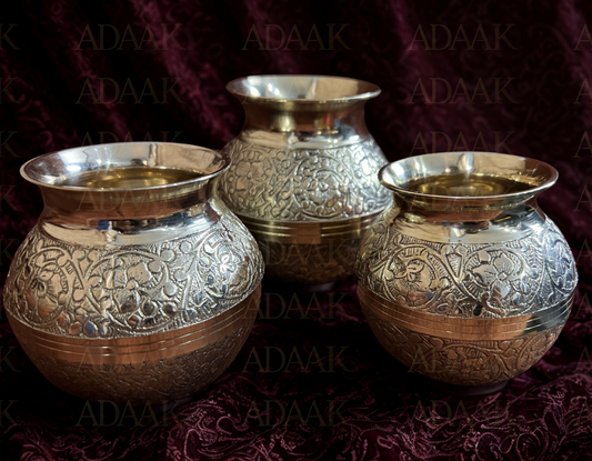 Adaak Srishti Embossed Brass Lota
