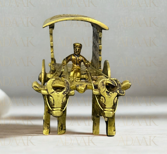 Adaak's Vista Ox Cart – Handcrafted Brass Showpiece