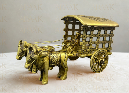 Adaak's Vista Ox Cart – Handcrafted Brass Showpiece