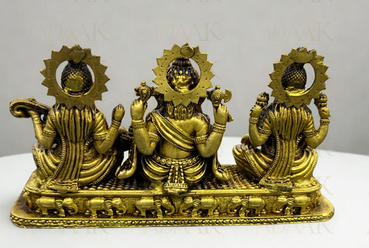 back side of Ganesh Lakshmi Saraswati