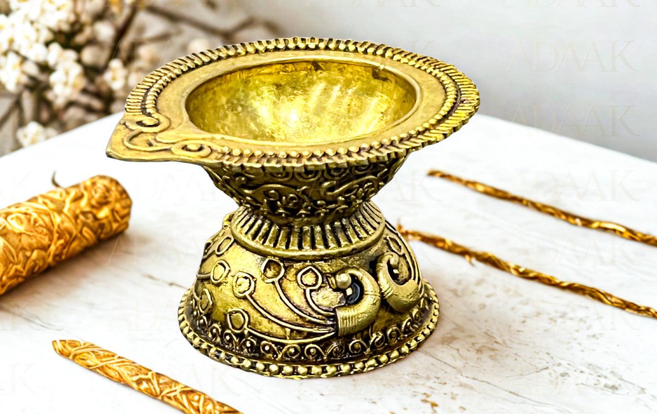 Adaak's Mayura Brass Diya