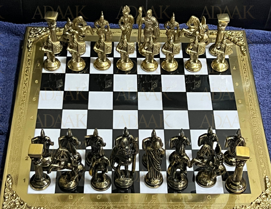 Adaak Regalia Brass Chess Set