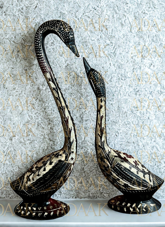 Metal Brass Swan Set