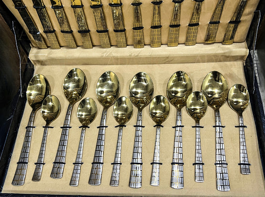 Regalia Cutlery Set (24pc) – Gold Finish - Dine With Distinction