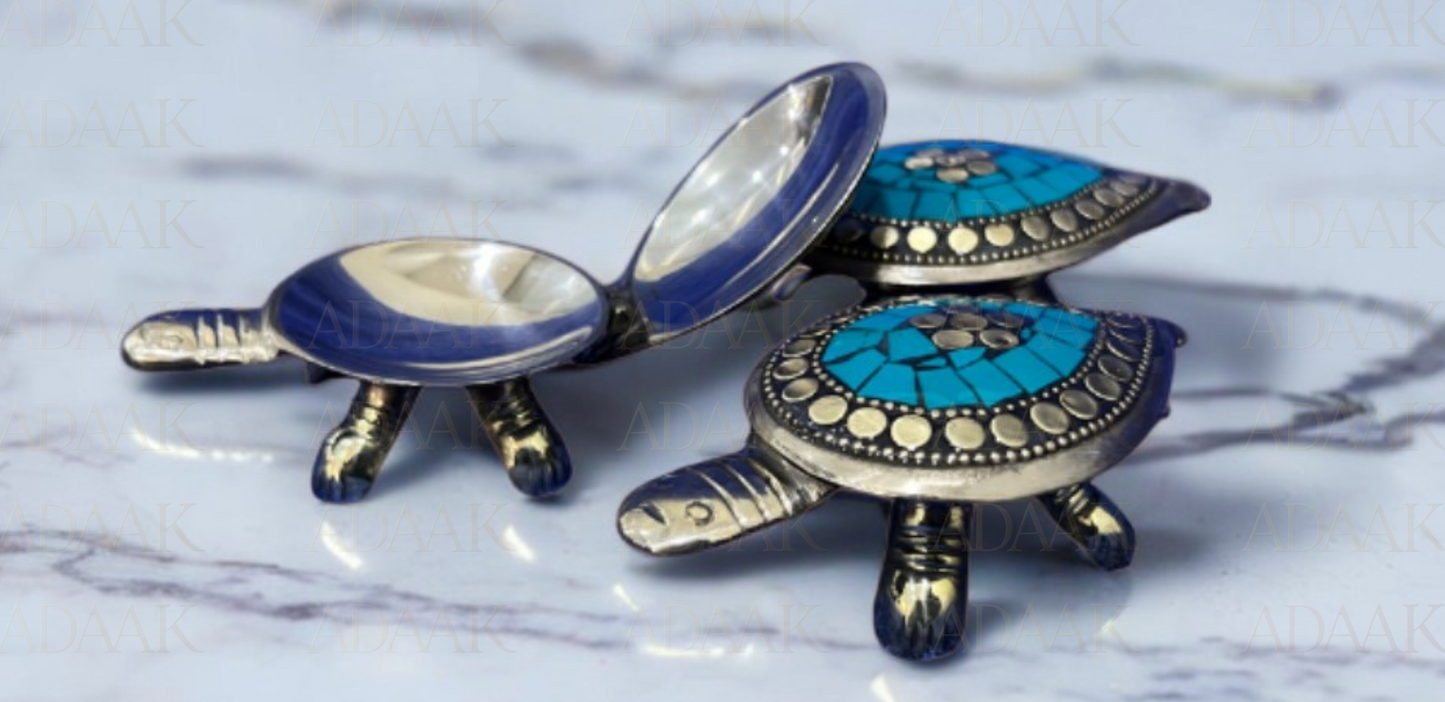 Handcrafted Brass Tortoise Family Set