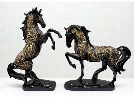 Adaak's Vibrant Horse Duo – Symbol of Power & Prosperity