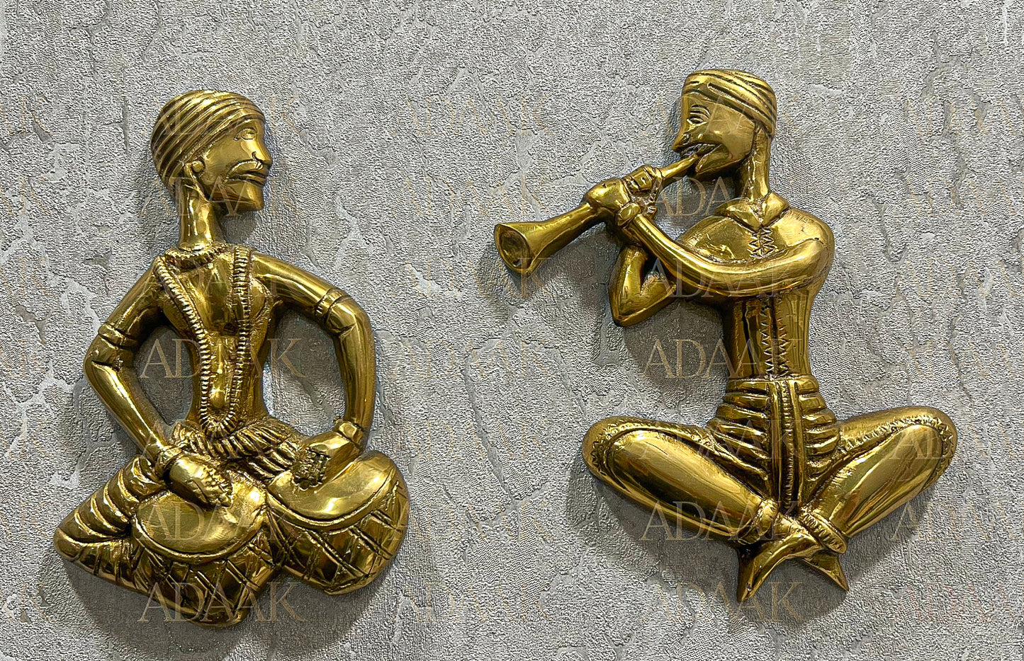 brass musician wall hanging