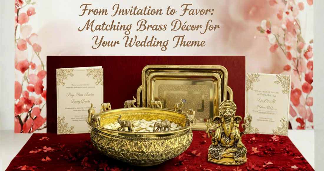 From Invitation to Favor: Matching Brass Décor for Your Wedding Theme