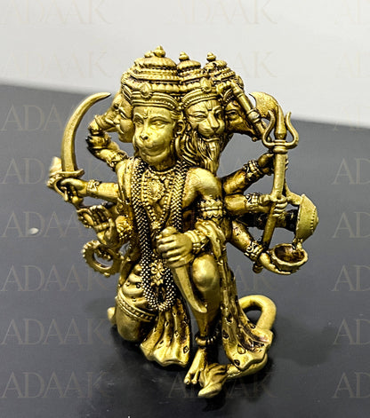 Adaak's Panchmukhi Hanuman Brass Idol – The Divine Protector