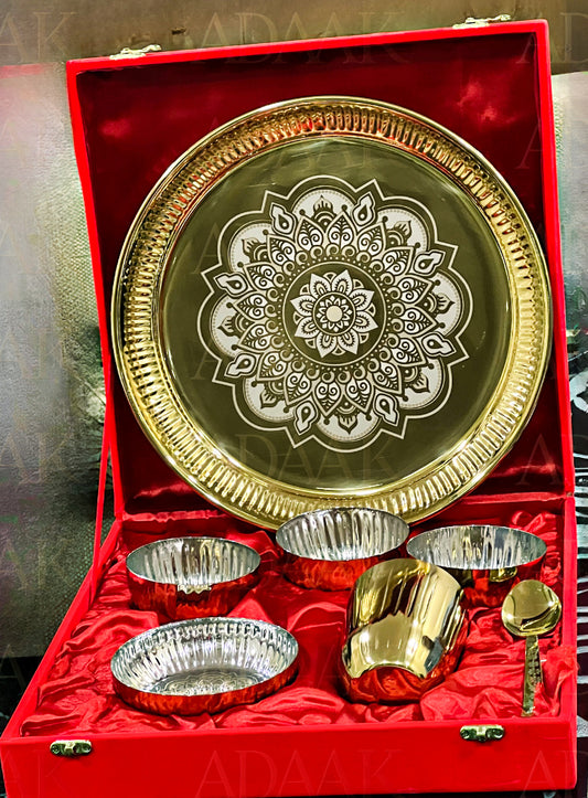 Thali Set with Mandala Design – Luxury Gift Box Edition