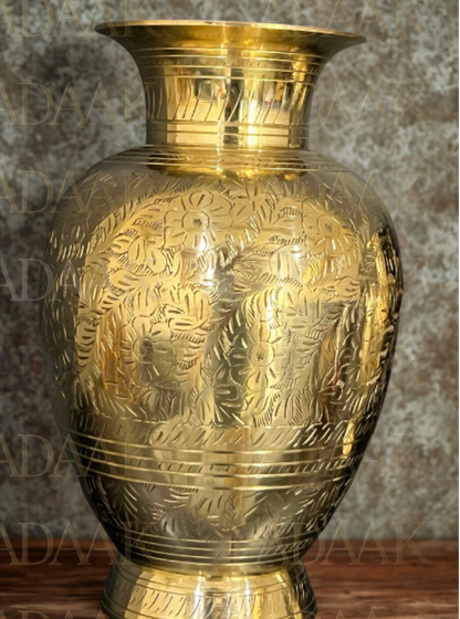 12 inch brass japani vase
