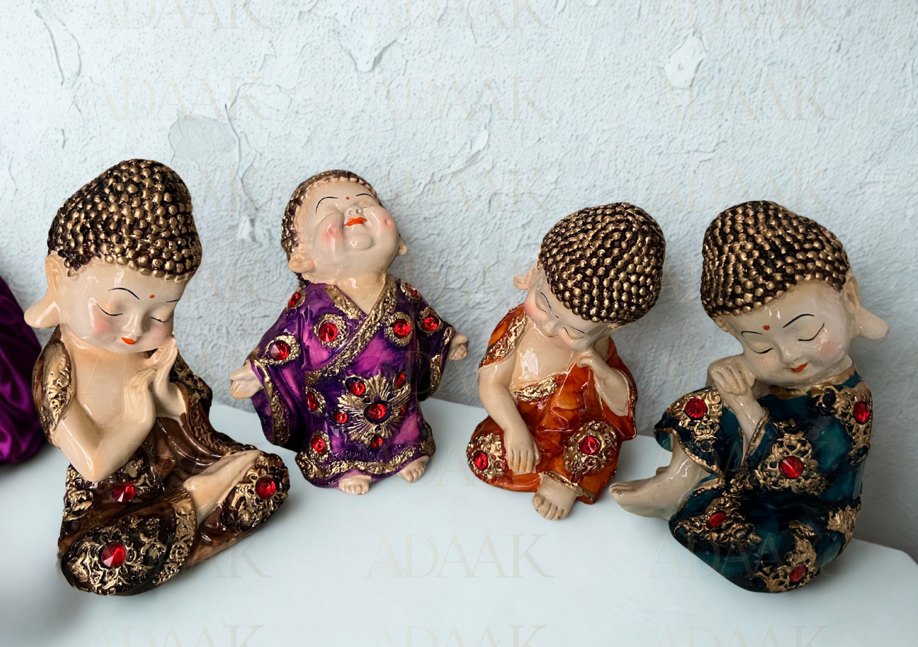 Miniature Zen Buddha Figurines - set of 4
