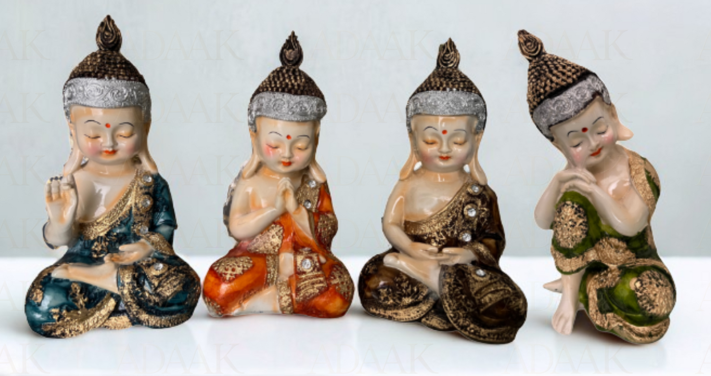 Ornate Seated Buddha Statues
