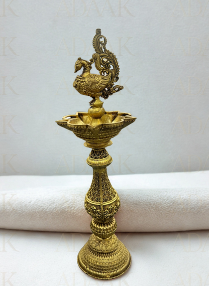 Brass Peacock Deepam | Traditional Mayur Oil Lamp