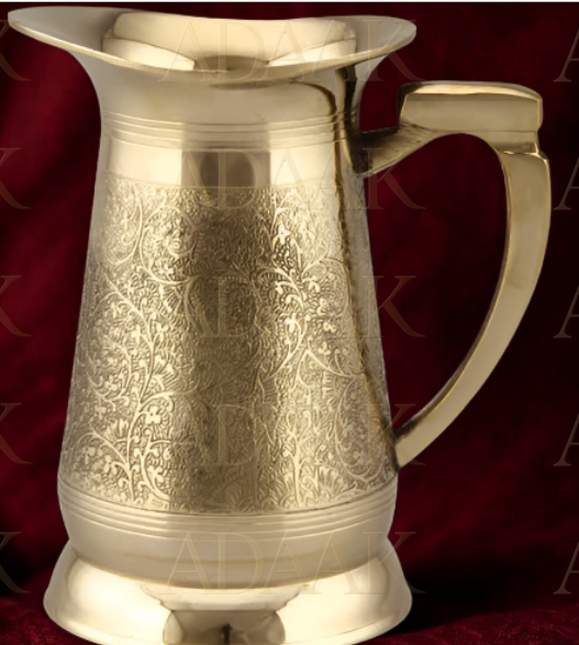Brass Jug And Glass Set