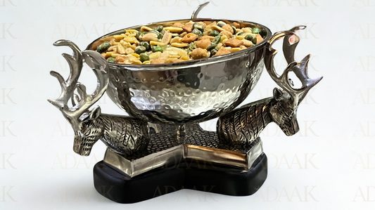 Mystic Deer Bowl – Silver Glow