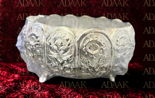 Adaak's Floral Engraved Decorative Bowl – Timeless Elegance for Your Spaces