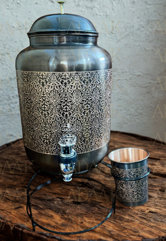 Adaak Noor-e-Border Pure Copper Water Dispenser Set - 5 Ltr