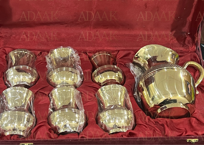 Premium Brass Dana Jug & 6 Glass Set