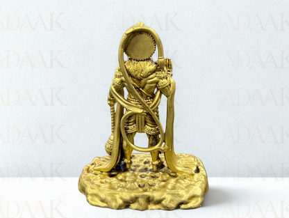 Standing Lord Hanuman Idol with Gada | Brass Finish Statue for Strength & Protection