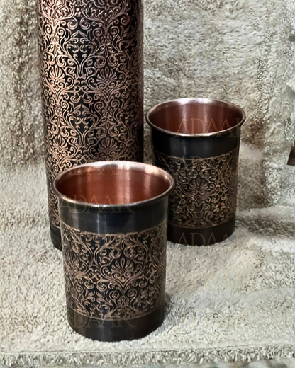 antique bottle set - glass