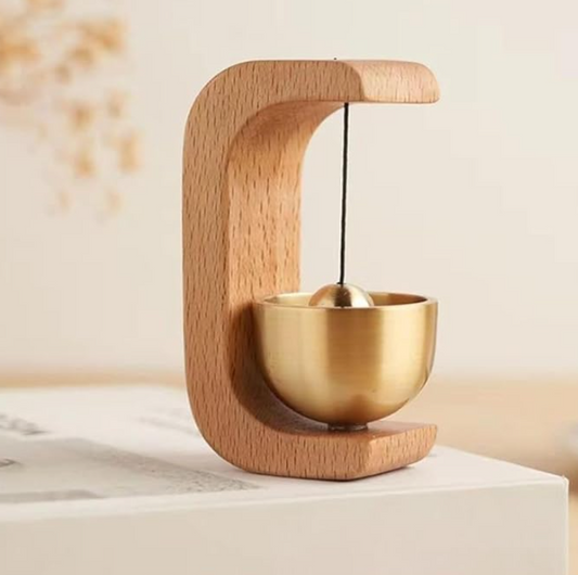 Adaak's Minimalist Wooden & Brass Bell
