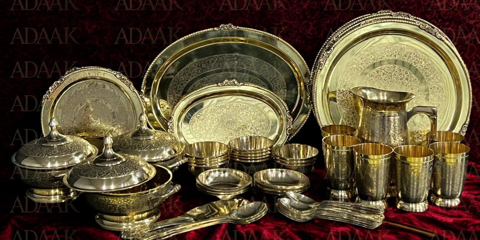 Brass Dinner Plate Set
