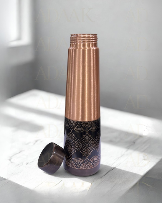 Pari Half-Antique Copper Water Bottle – Vintage Elegance