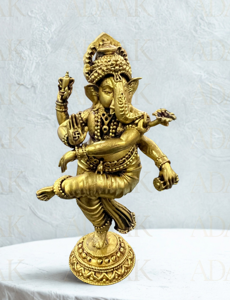 Brass Ganeshji in Dancing Position