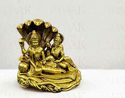 Brass Vishnu & Lakshmi on Sheshnaag Idol