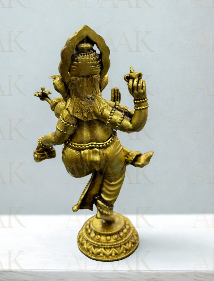 Brass ganesha back view
