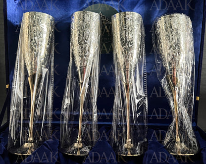 Brass Champagne Glass Set