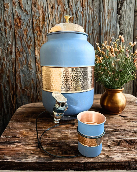 Amritalaya Copper Dispenser Set – 5 Ltr