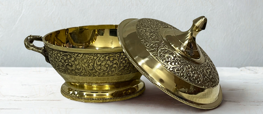 Adaak RasaKriti Brass Donga – Etched Floral
