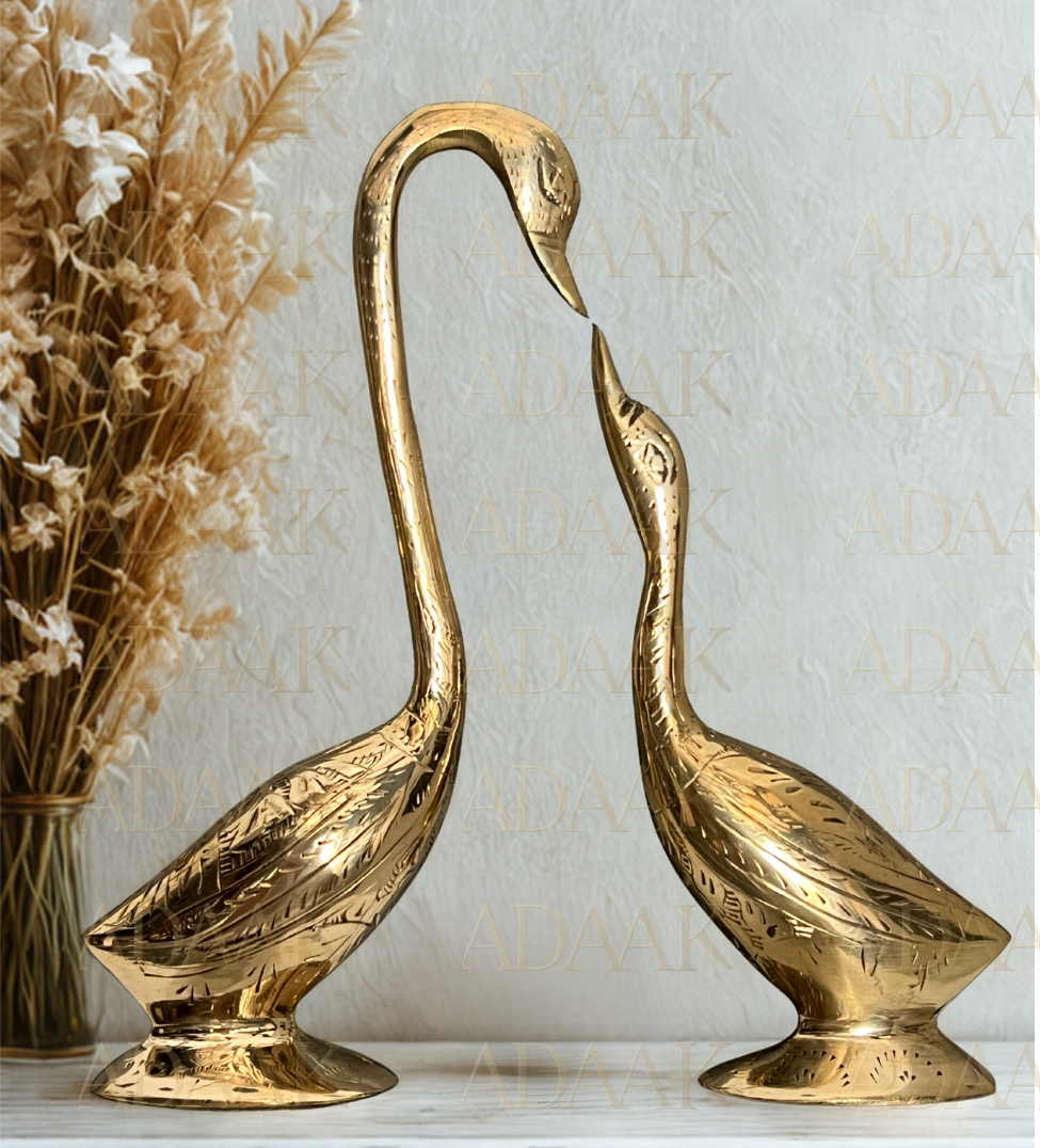 Adaak's Japanese Themed Eternal Brass Swan Couple
