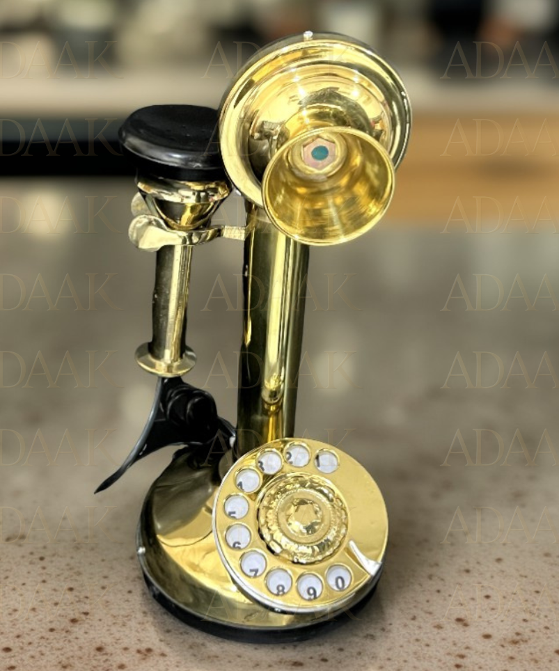 Adaak EchoStand Brass Desk Phone