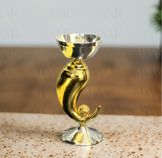 Divine Ganesha Brass Diya with Diya