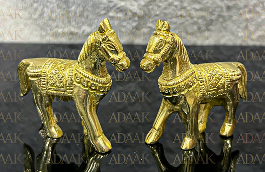 Adaak’s Golden Majestic Horses – Pair of Prosperity