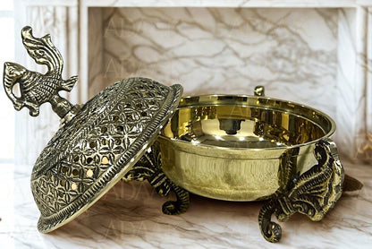Adaak's Peacock Brass Potpourri & Incense Holder - Symbol of Purity & Positivity