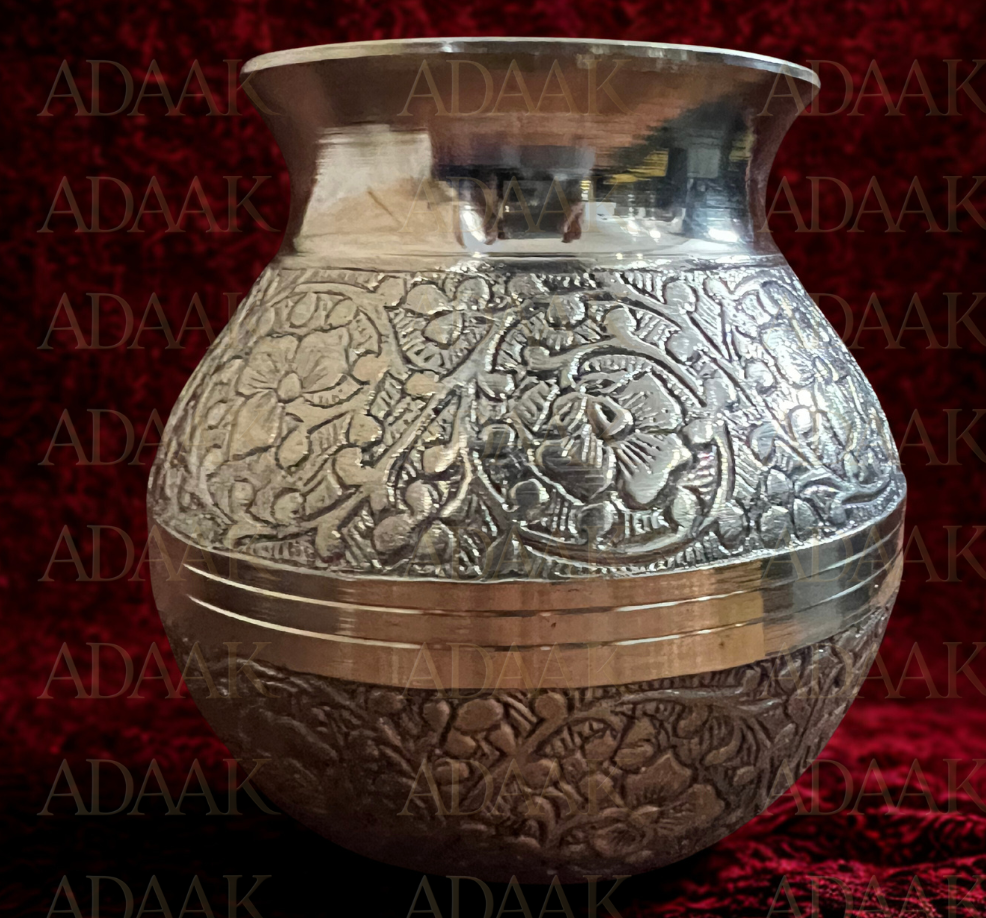 Adaak Srishti Embossed Brass Lota