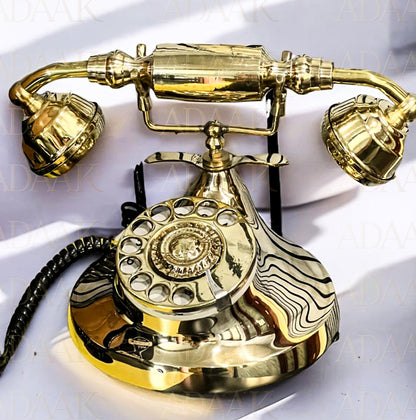 Adaak Dialmuse Brass Rotary Phone