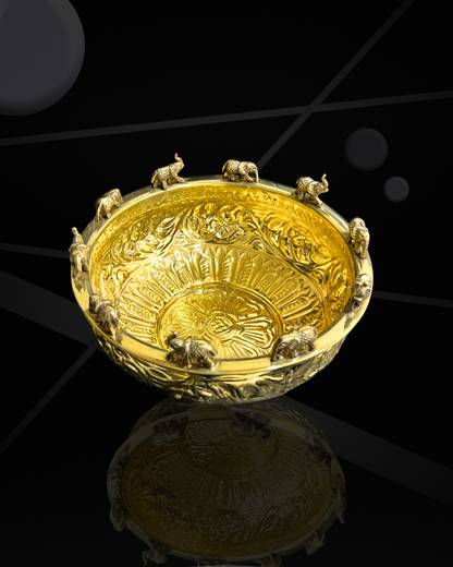 SwarnaHathi_Brass_Urli_top_view